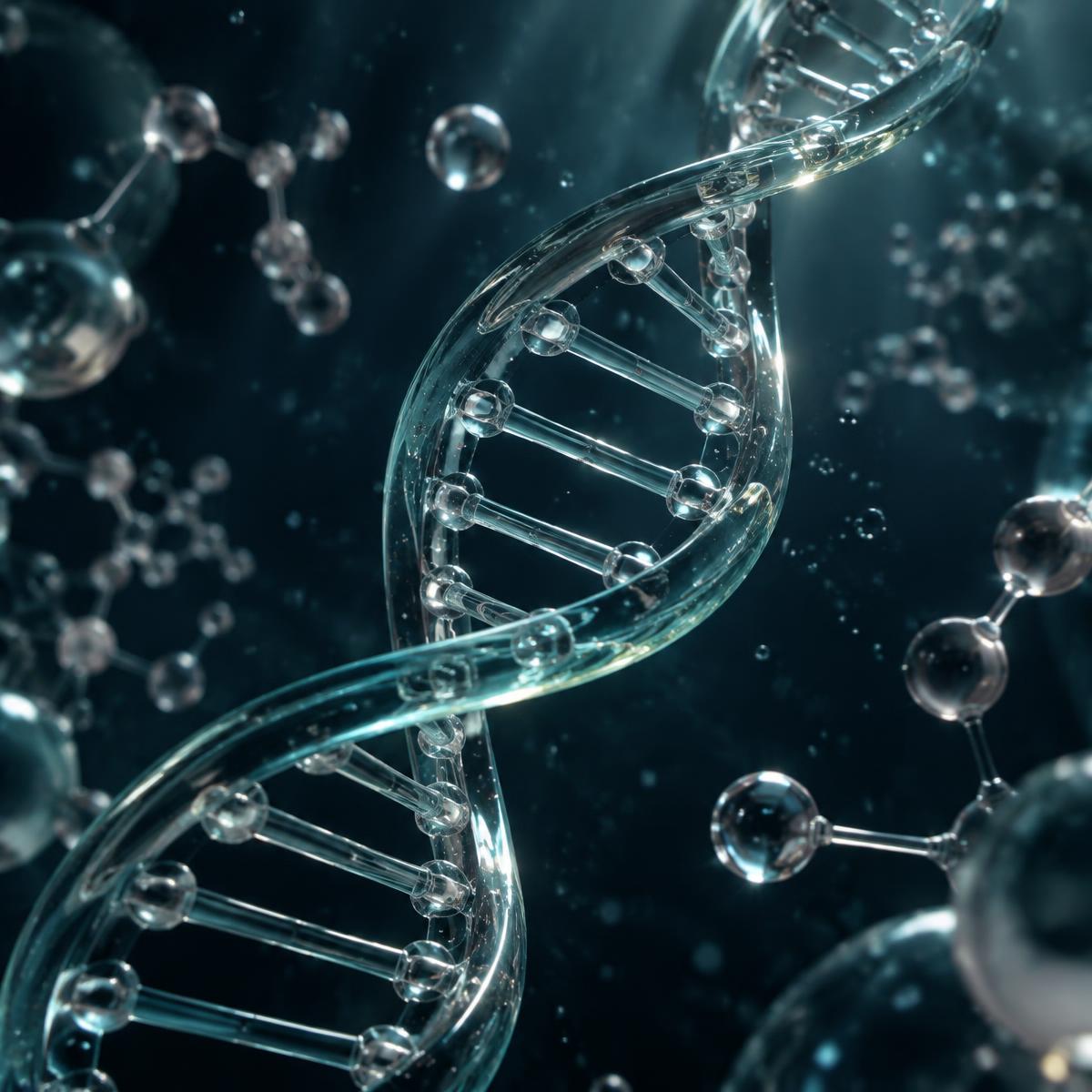 Rendered DNA double helix